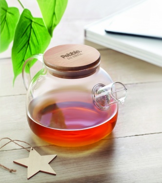 Logo trade advertising products picture of: Teapot borosilicate glass 850ml