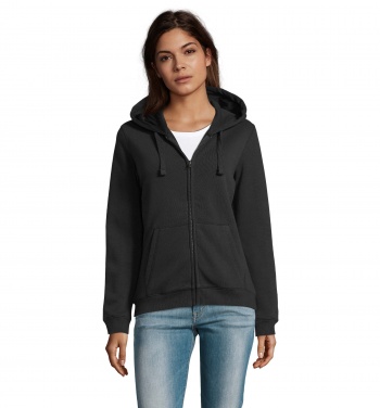 Logo trade corporate gift photo of: SPIKE WOMEN ZIP HOOD SWEAT