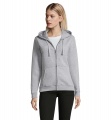 SPIKE WOMEN ZIP HOOD SWEAT, Grey Melange 2