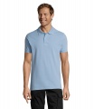 PERFECT MEN Polo 180g, Sky Blue Pique