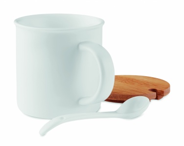 Logotrade promotional merchandise picture of: Porcelain mug with spoon