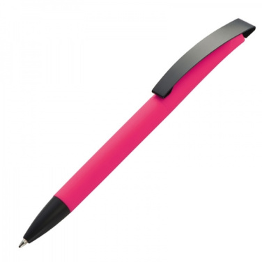 Logo trade promotional merchandise photo of: Metal ballpen soft touch BRESCIA