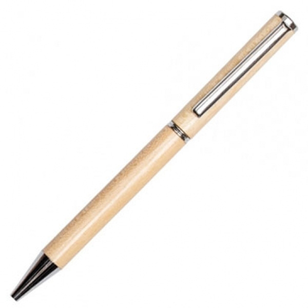 Logo trade promotional gifts picture of: Wooden ballpen HEYWOOD