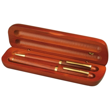 Logo trade business gifts image of: Rosewood writing set OXFORD