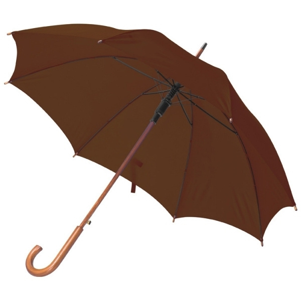 Logo trade promotional merchandise picture of: Wooden automatic umbrella NANCY