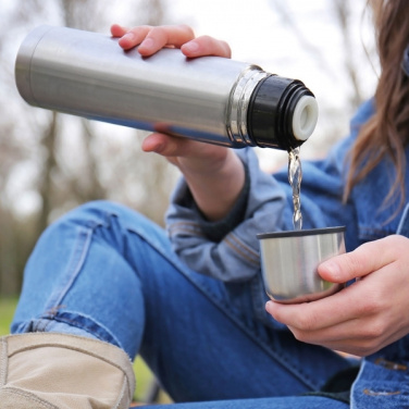 Logo trade advertising products image of: Stainless steel isolating flask VIRGINIA BEACH 100 ml