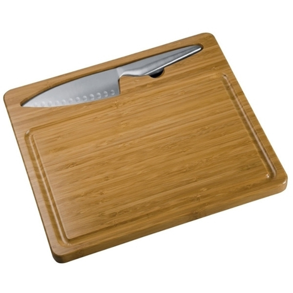 Logotrade advertising products photo of: Cutting board with knife MANTOVA