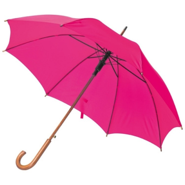 Logo trade corporate gifts picture of: Wooden automatic umbrella NANCY