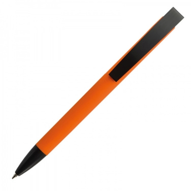 Logo trade promotional giveaways picture of: Metal ballpen soft touch BRESCIA