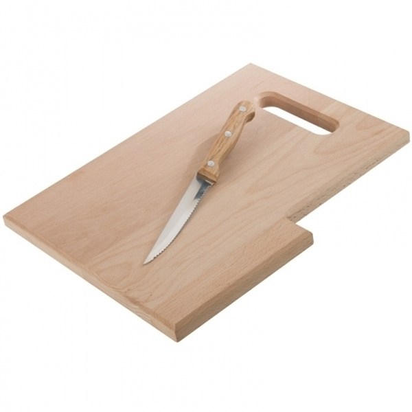 Logo trade advertising product photo of: Wooden board with knife LIZZANO