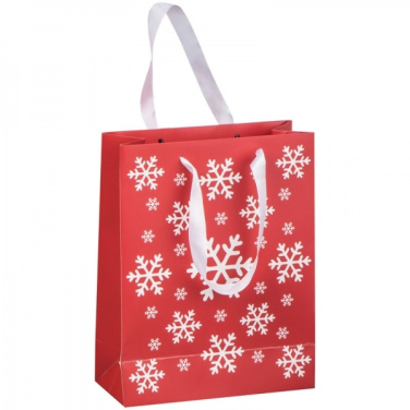 Logo trade business gift photo of: Small Christmas paper bag BASEL