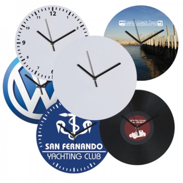 Logo trade promotional gift photo of: Wall clock with allover clock face VENICE