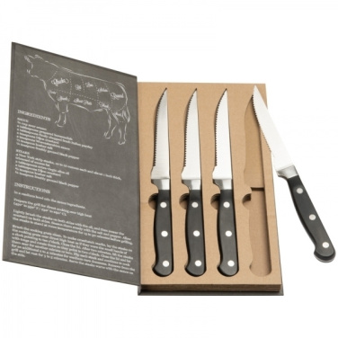 Logo trade promotional giveaways image of: Steak knife set LONDON