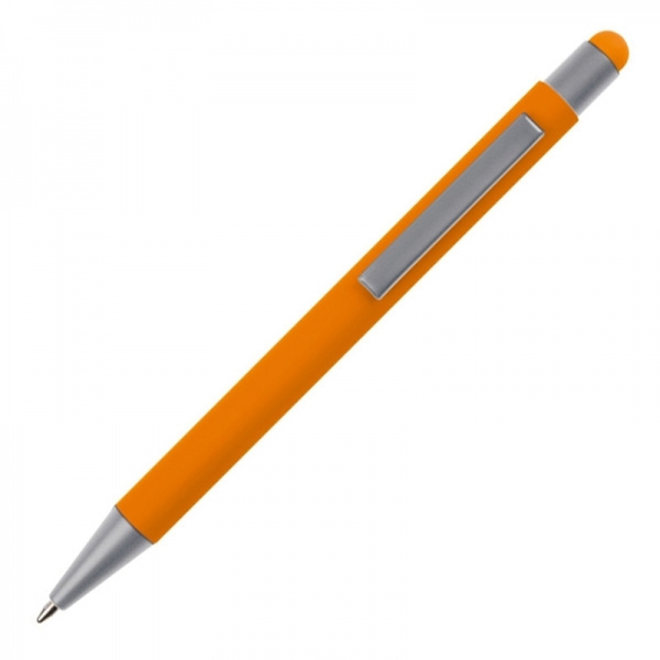 Logo trade promotional item photo of: Metal ballpen touch pen soft touch SALT LAKE CITY