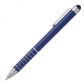 Metal ballpen with touch pen LUEBO, blue