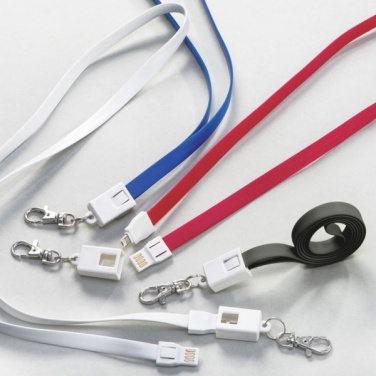 Logotrade promotional merchandise image of: Lanyard with usb cable LE PORT