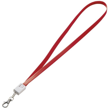 Logo trade promotional merchandise image of: Lanyard with usb cable LE PORT