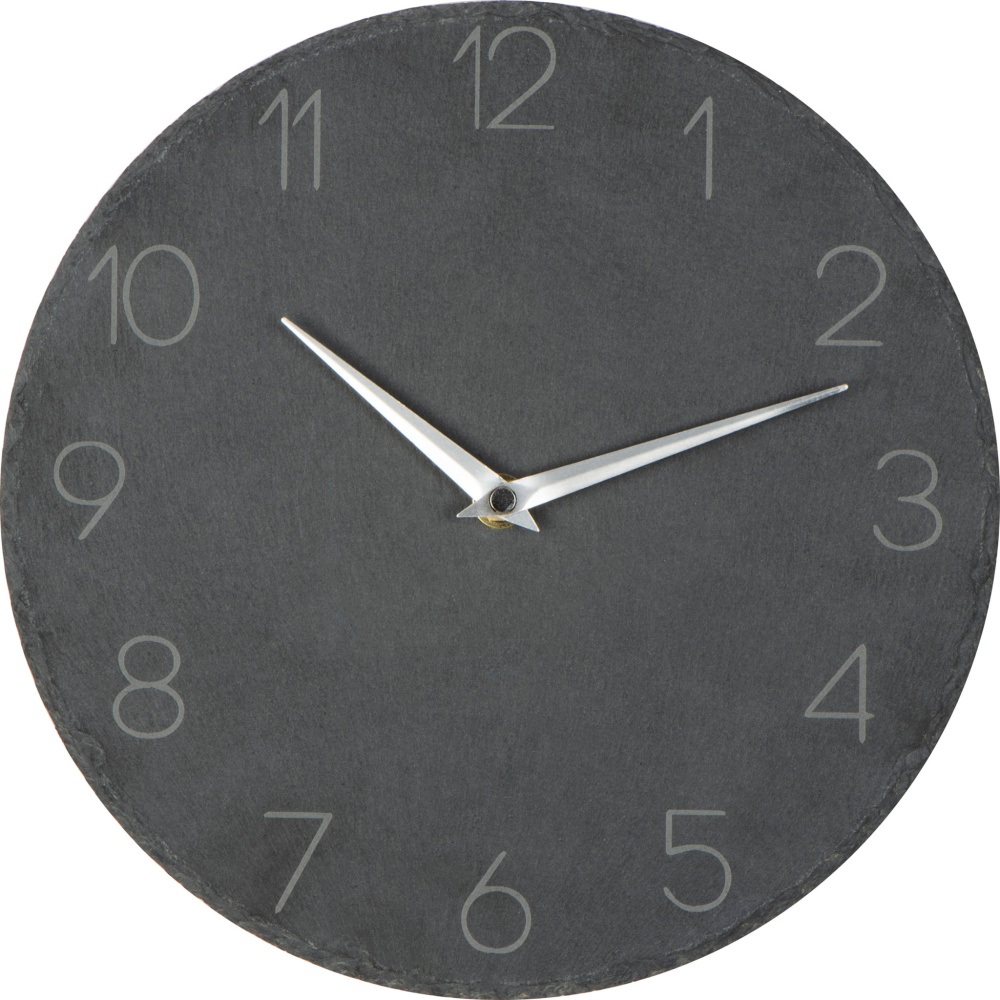 Logo trade promotional item photo of: Slate wall clock GRAZ