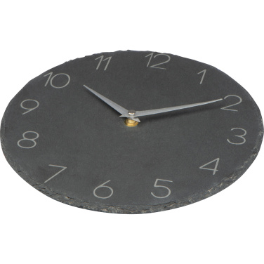 Logo trade promotional merchandise picture of: Slate wall clock GRAZ