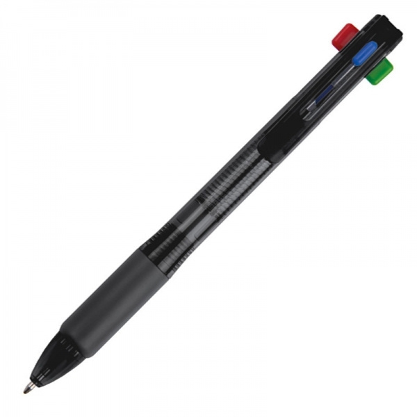 Logo trade advertising products image of: Plastic ballpen 4in1 NEAPEL