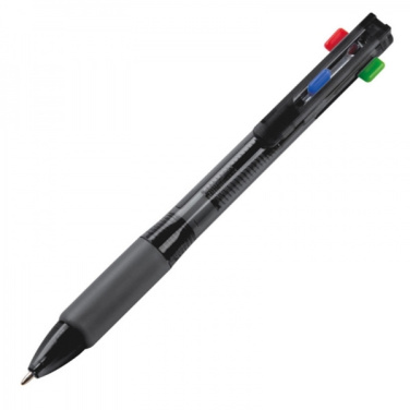 Logo trade promotional item photo of: Plastic ballpen 4in1 NEAPEL