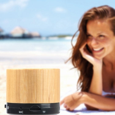 Logotrade promotional products photo of: Bamboo bluetooth speaker FLEEDWOOD