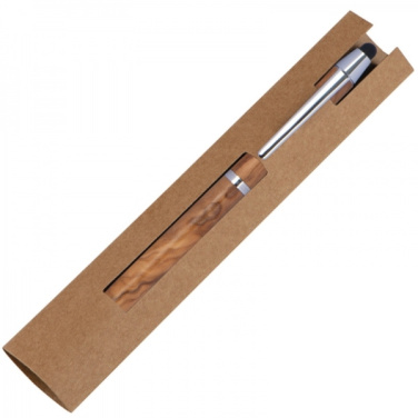 Logotrade promotional giveaway image of: Wooden ballpen with touch function ERFURT