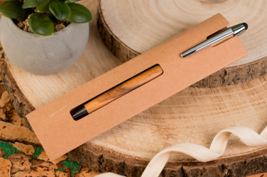 Logotrade promotional product image of: Wooden ballpen with touch function ERFURT