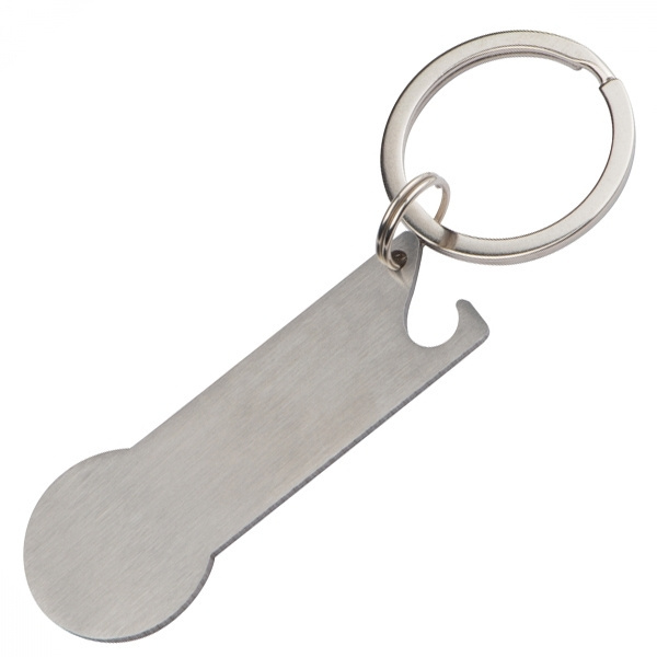 Logo trade advertising product photo of: Keyring with shopping cart chip STICKIT