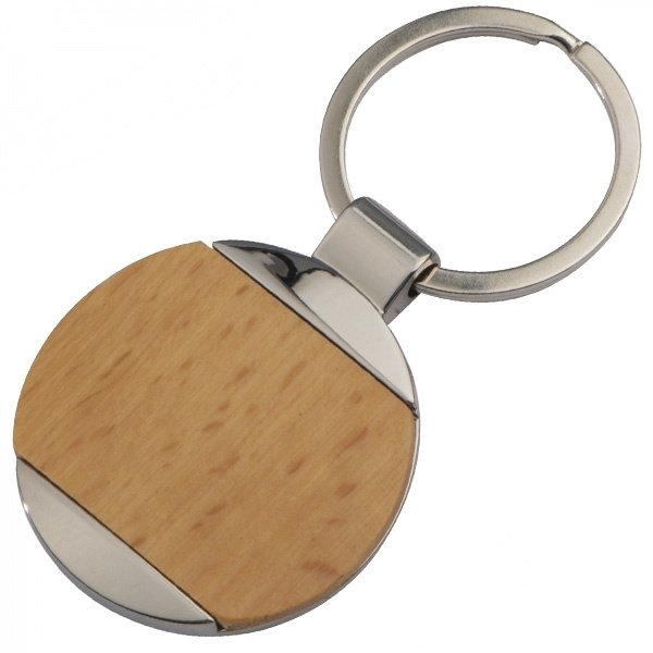 Logo trade promotional products image of: Wooden keyring LANGHAUS