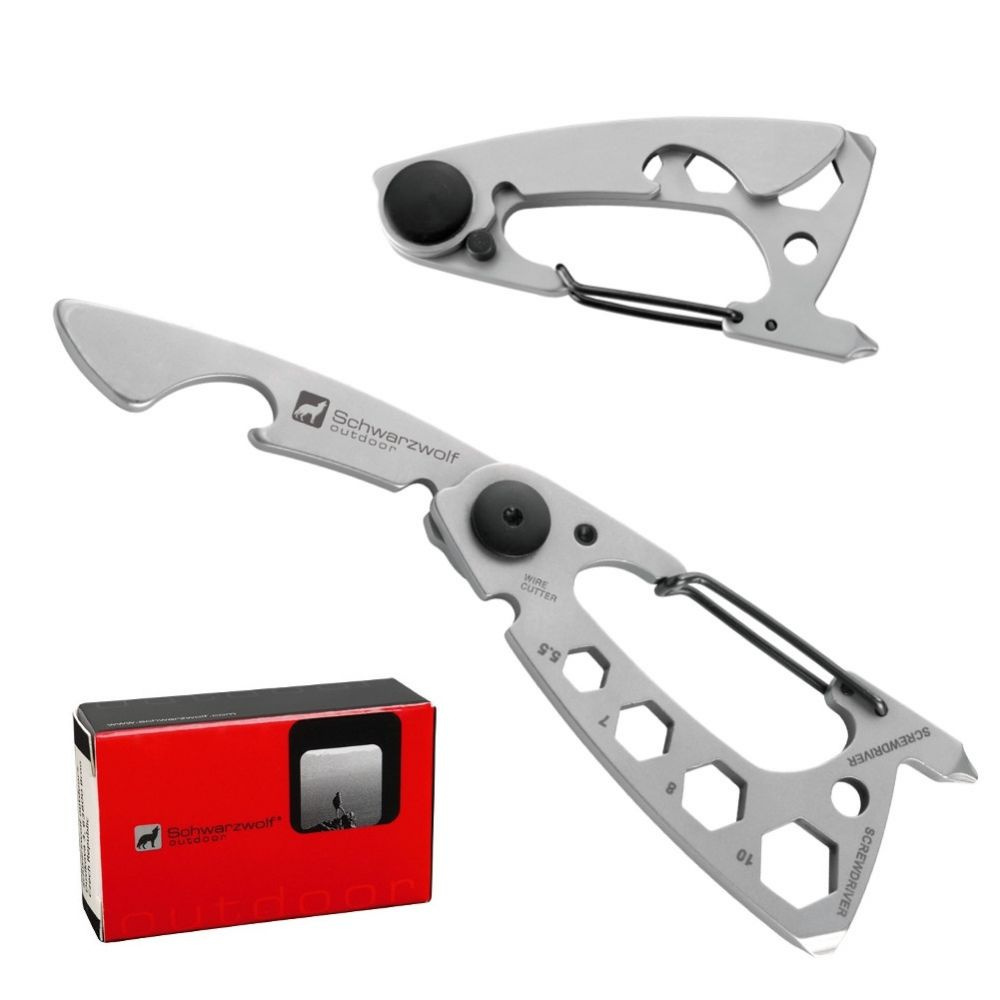 Logo trade corporate gifts image of: Multifunctional tool BURUNDI Schwarzwolf