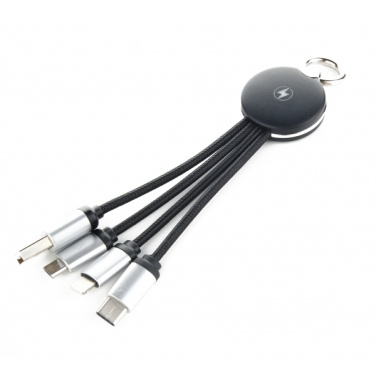 Logo trade promotional products picture of: 3in1 cable with enlighted logo for engraving, RXD-368