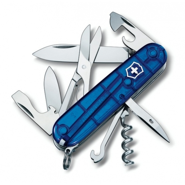 Logotrade promotional gift image of: Pocket knife Climber transparent Victorinox