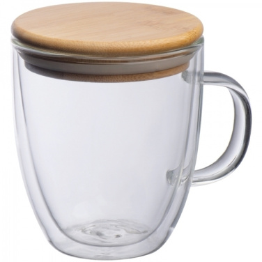 Logo trade promotional products image of: Double-walled glass cup GERTHE 350 ml