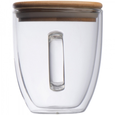 Logotrade business gift image of: Double-walled glass cup GERTHE 350 ml