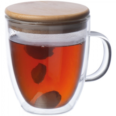 Logo trade promotional item photo of: Double-walled glass cup GERTHE 350 ml