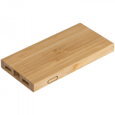 Logotrade promotional giveaways photo of: Bamboo power bank KATOWICE