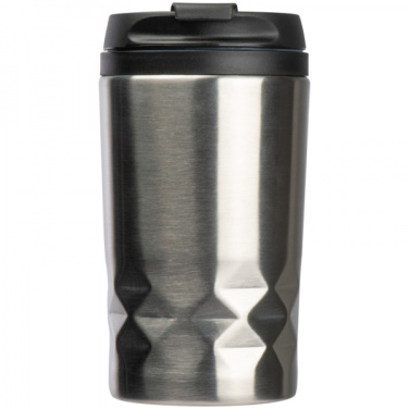 Logotrade promotional products photo of: Stainless steel mug with lid ROMA 250 ml