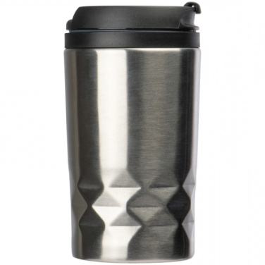 Logo trade promotional products picture of: Stainless steel mug with lid ROMA 250 ml