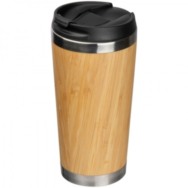 Logotrade corporate gifts photo of: Stainless steel mug BAMBOOGARDEN 400 ml