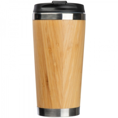 Logotrade corporate gift image of: Stainless steel mug BAMBOOGARDEN 400 ml