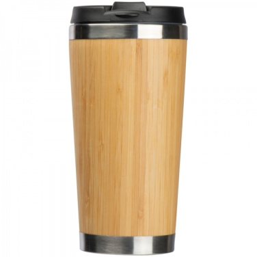 Logotrade promotional gift picture of: Stainless steel mug BAMBOOGARDEN 400 ml