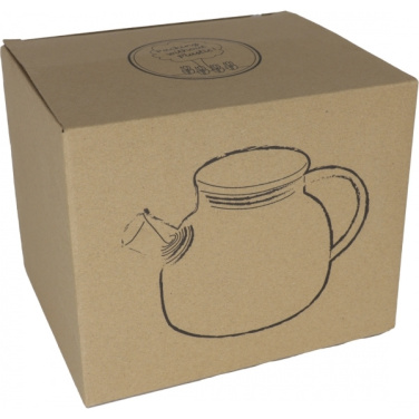 Logo trade corporate gifts image of: Glass jug with bamboo lid FRANKFURT 1000ml