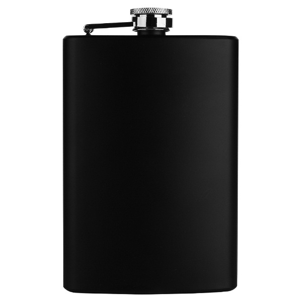 Logo trade promotional items picture of: Hip flask OLYMPOS Schwarzwolf