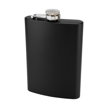 Logo trade promotional giveaway photo of: Hip flask OLYMPOS Schwarzwolf