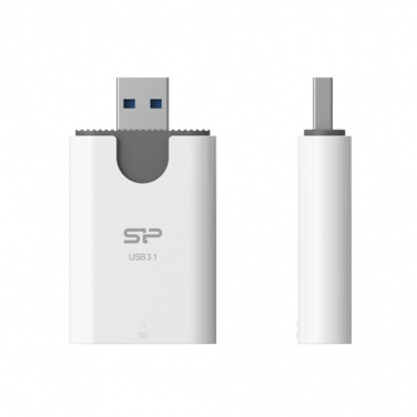 Logo trade promotional item photo of: MicroSD and SD card reader Silicon Power Combo 3.1