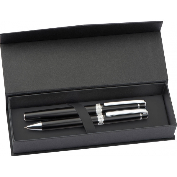 Logo trade promotional gift photo of: Metal writing set KARLOVAC