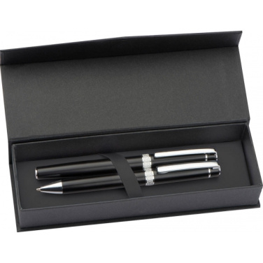 Logo trade promotional merchandise picture of: Metal writing set KARLOVAC