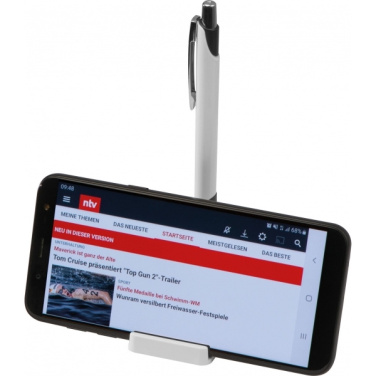 Logo trade promotional products picture of: Mobile phone holder with metal ballpen REGINA