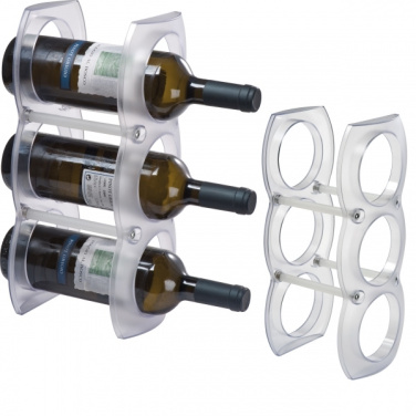 Logo trade promotional merchandise photo of: Plastic wine rack MONTEGO BAY